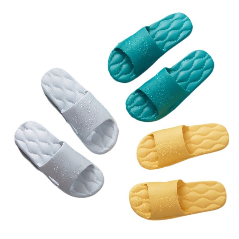 Slip-on Slippers for Women Summer Indoor Home Home Couple Non-Slip Bathroom Bath Sandals Men's Home Summer