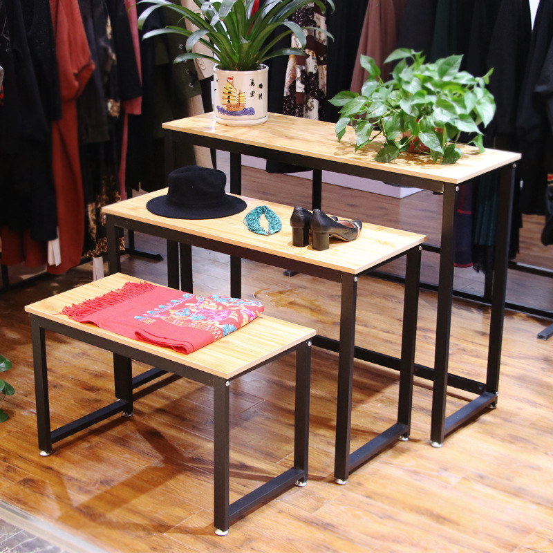 橱窗展示台工艺品陈列架展台店面组合桌女装店白色高低化妆品商场