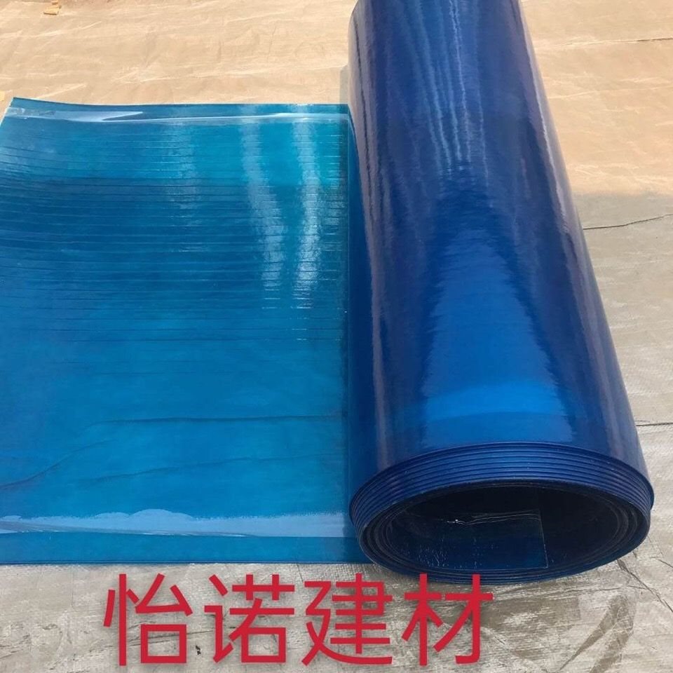 蓝色遮阳板光板室外雨棚板平板树脂板玻璃纤维板平顶彩光防雨屋顶
