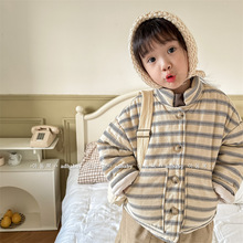 2023童装秋冬儿童冬装韩版加绒加厚棉衣女童冬款外套棉服122677