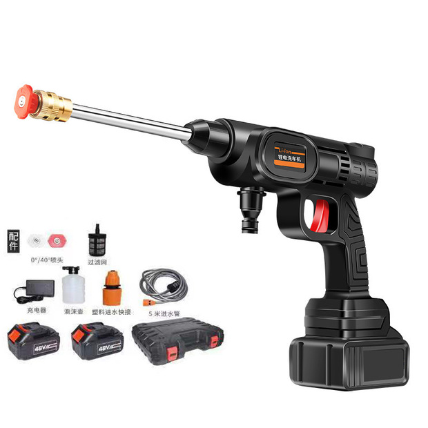 无线充电式洗车神器高压家用便携式锂电池水枪手动强力自吸洗车机