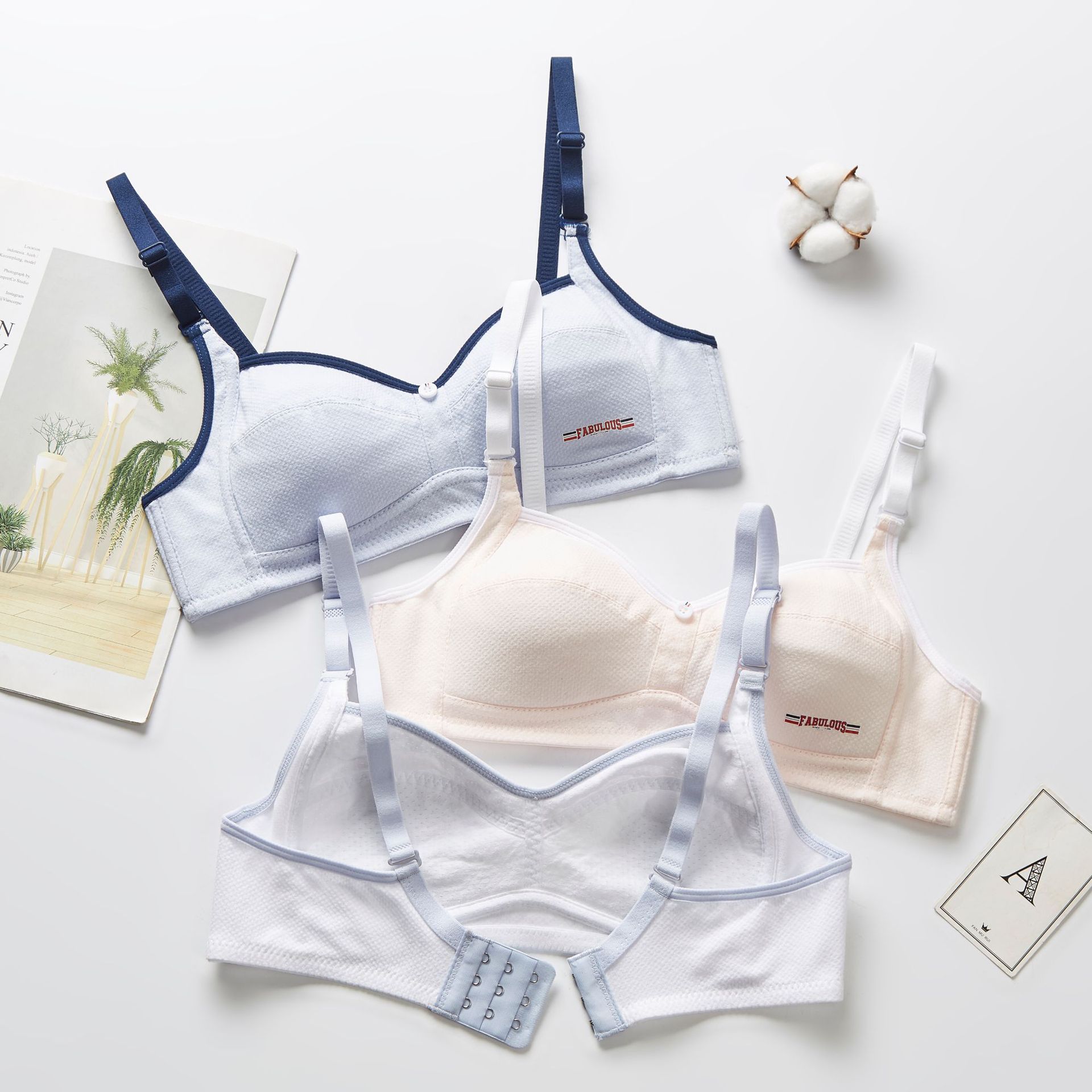 初中生发育期高中生少女内衣纯棉无钢圈学生文胸小胸夏季薄款胸罩