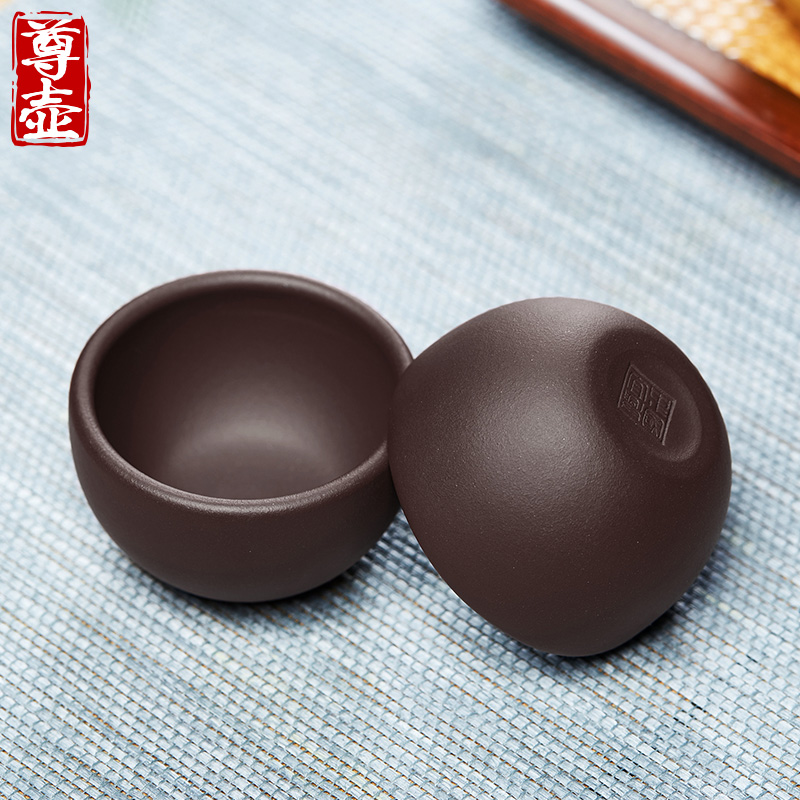 5n尊壶宜兴紫砂主人杯单个小茶杯紫茄泥品茗杯茶碗茶盏陶瓷功夫茶