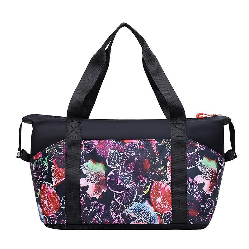 Large Capacity Portable Travel Bag Fashion Printing Travel Luggage Bag Maternity Package Dry Wet Separation Yoga Fitness Bag