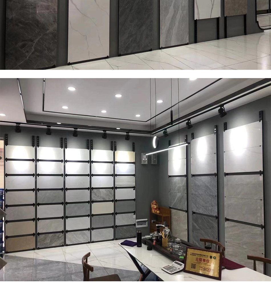 定做瓷砖展架 金属冲孔板瓷砖挂板 墙砖木地板展示墙石材陈列架