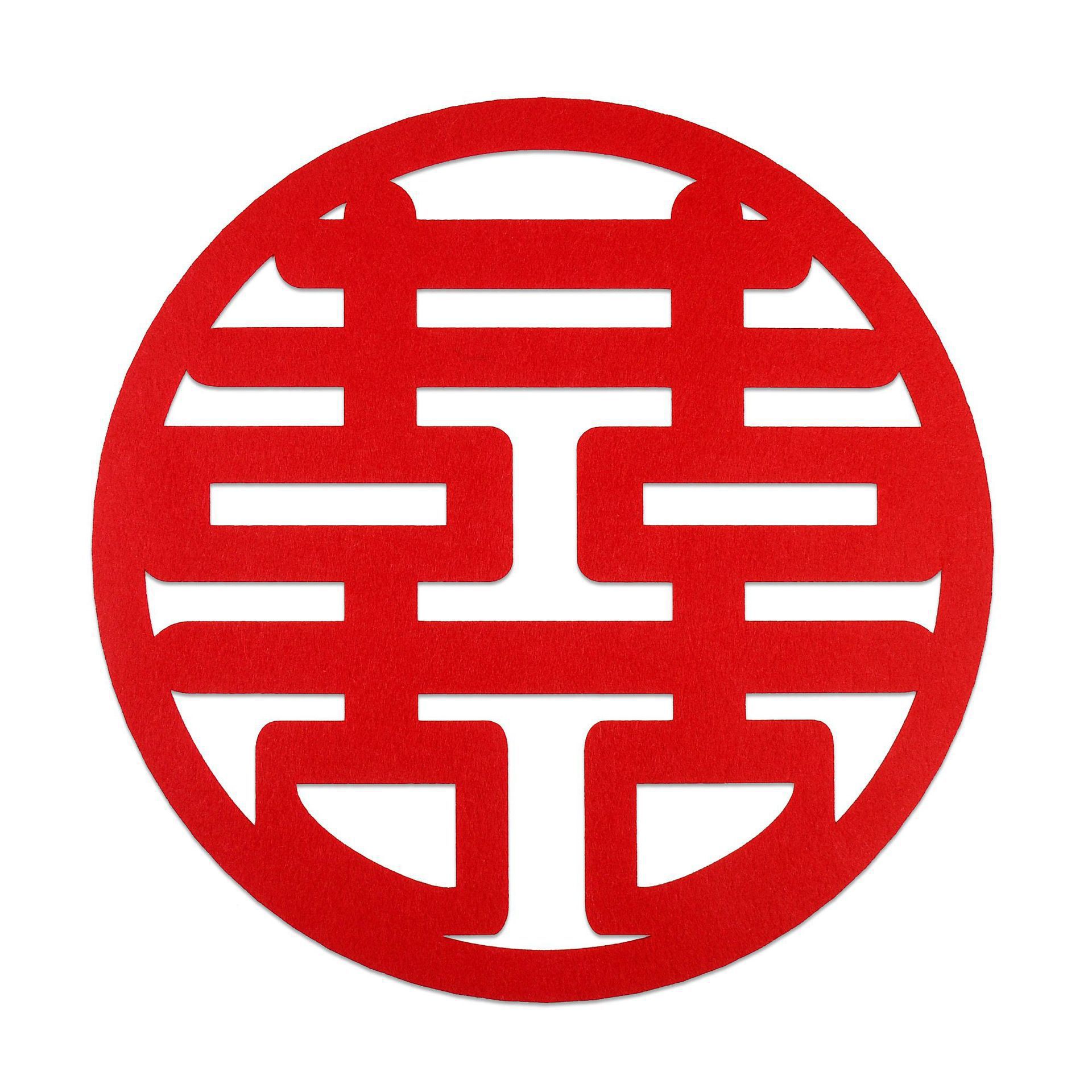 网红喜字窗花无纺布植绒婚房装饰婚房布置喜字贴纸无纺布大红喜子