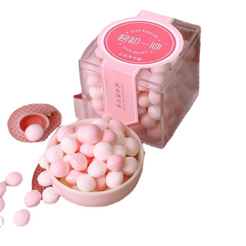 网红接吻糖玫瑰香体糖约会吐息糖持久薄荷糖口气清新体香糖果