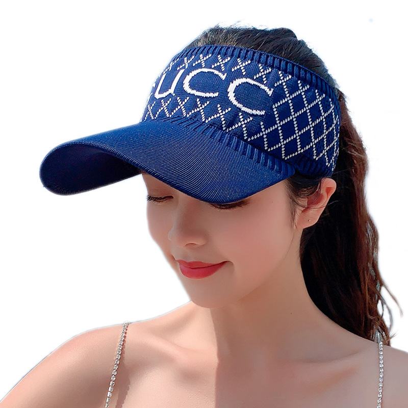 8013 Spring/Summer Topless Hat Korean Style Sun Hat Women's Outdoor Sports Sun-Proof Beach Hat All-Matching Hat Tide