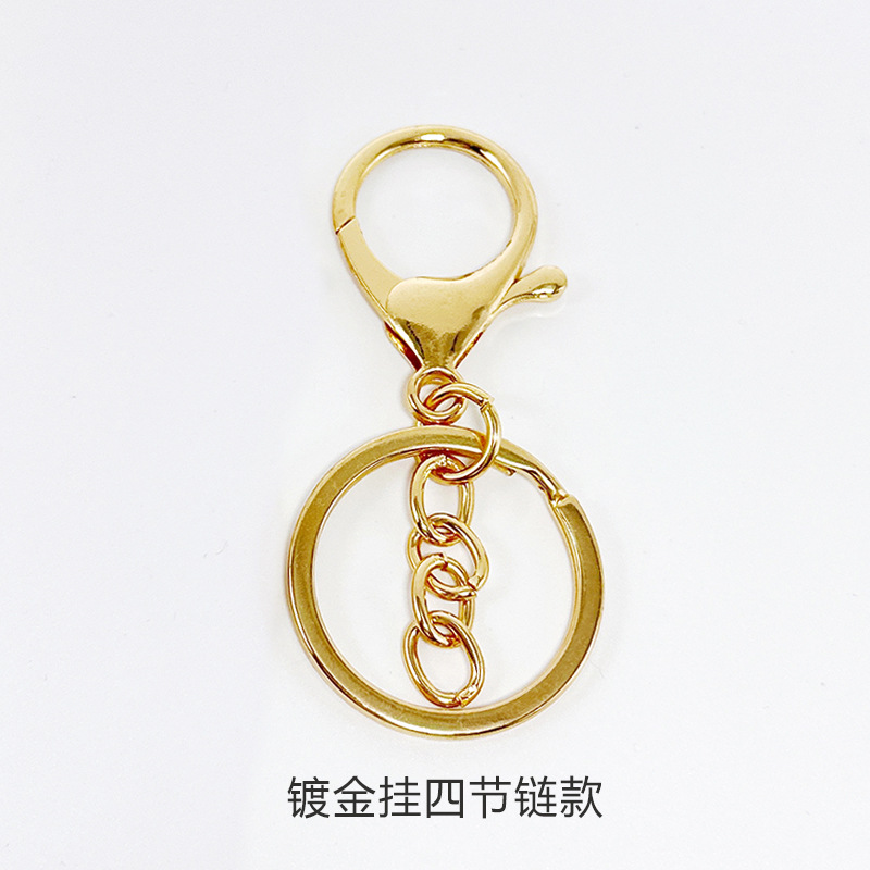 Manufacturers Supply Lobster Buckle Key Ring Three-Piece Zinc Alloy Accessories Metal Spring Hooks Snap Hook DIY Accessories