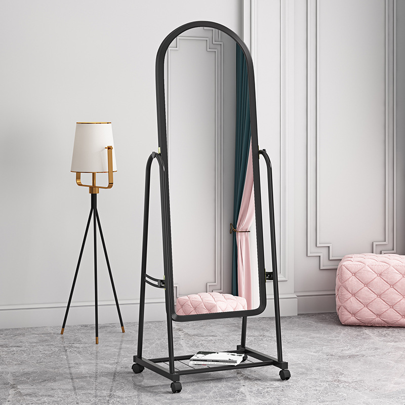 Mirror Dressing Mirror Full-Length Mirror Simple Dormitory Stereoscope Clothing Store Full-Length Mirror Girls Bedroom and Household Floor Mirror