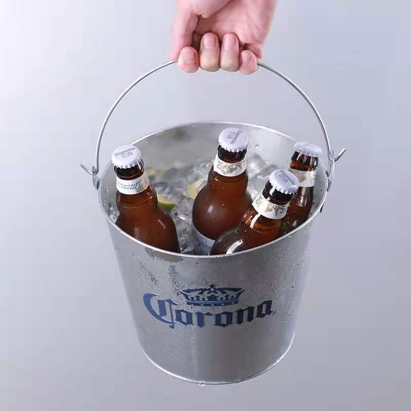 5升科罗娜啤酒桶 酒吧ktv手提式铁桶 源头厂家马口铁镀锌冰桶