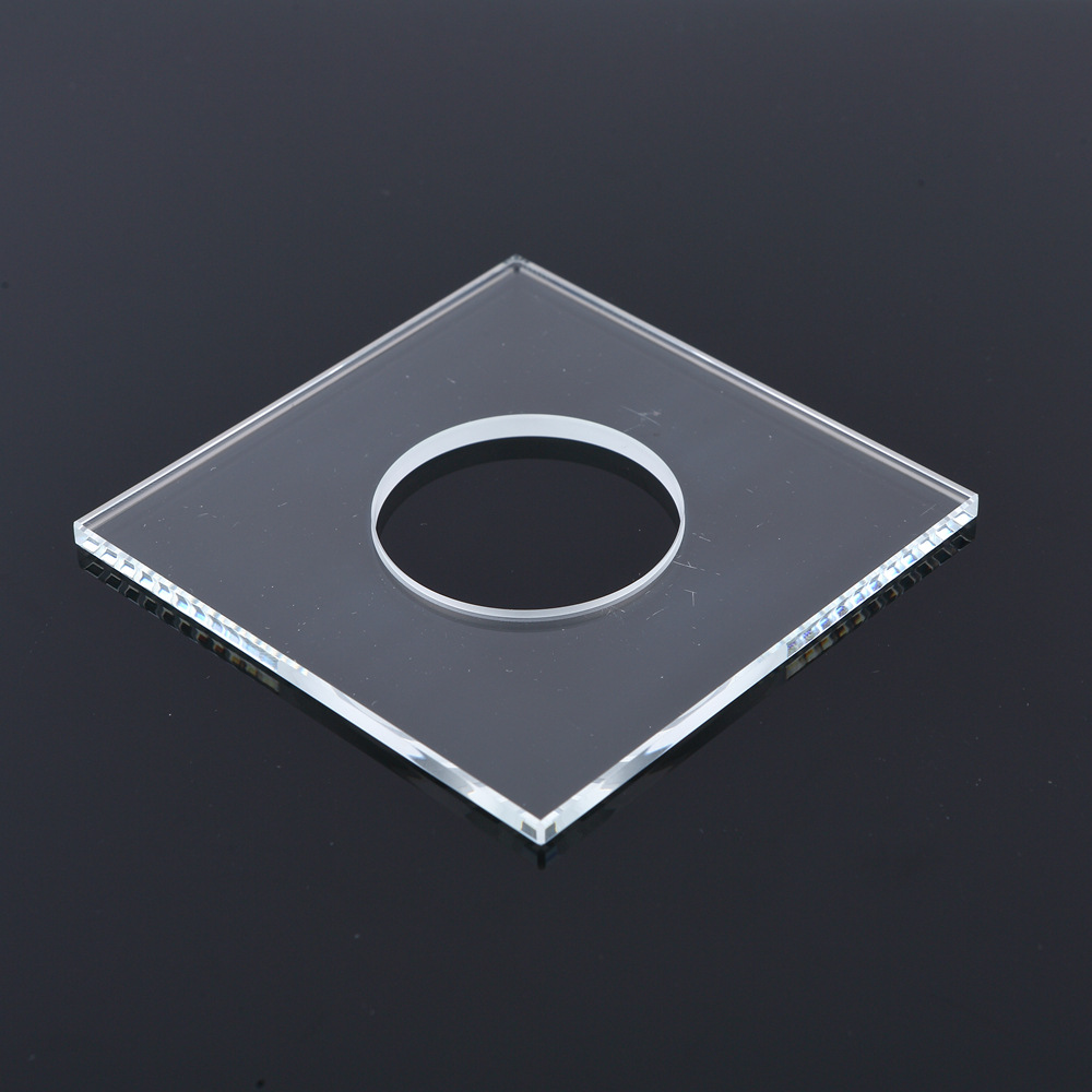 【现货批发】86开圆孔开关面板玻璃 超白钢化玻璃面板