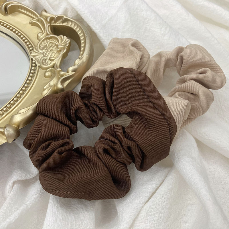 秋冬色系~软糯针织布料纯色大肠发圈莫兰迪发绳日韩气质少女发饰