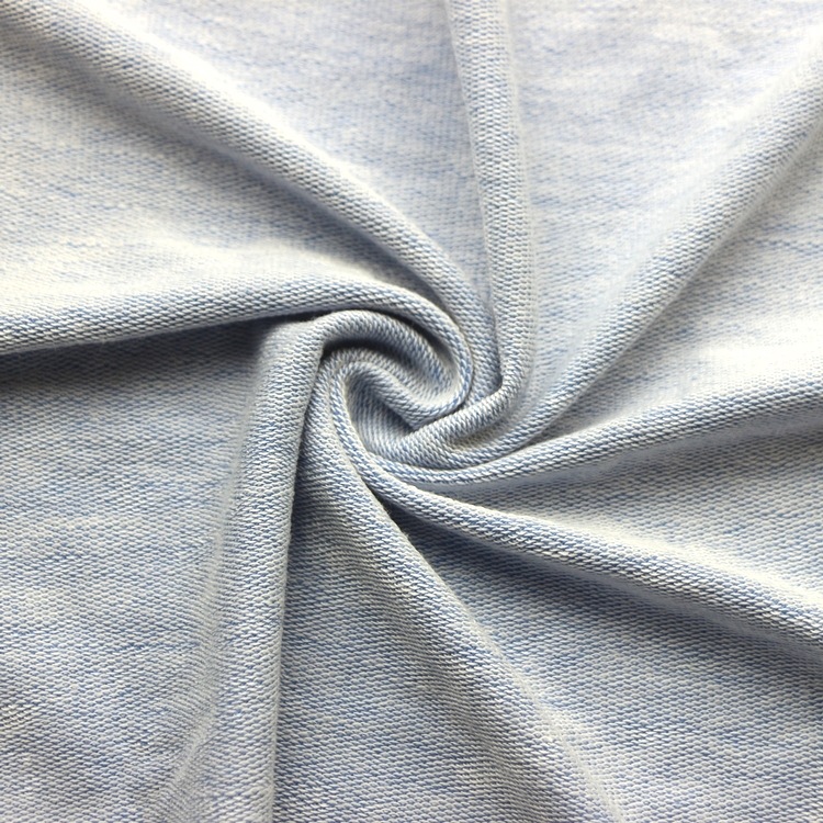 卫衣布面料单染色bci棉grs再生涤纶cvc法国式鱼鳞布卫衣毛圈布料