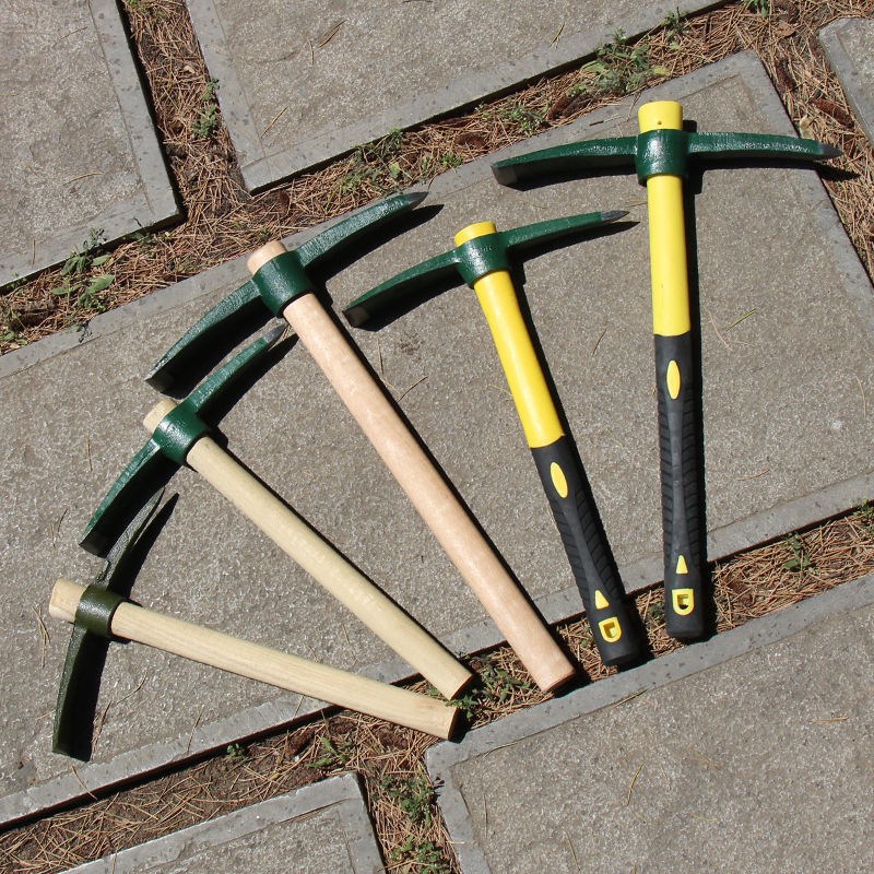 挖笋专用工具挖土树根十字镐农用园艺除草种菜锄头小号铁镐头