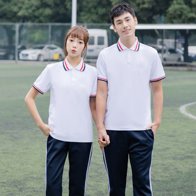 校服中学生夏季初中学生班服休闲短袖t恤高中学生毕业季班服