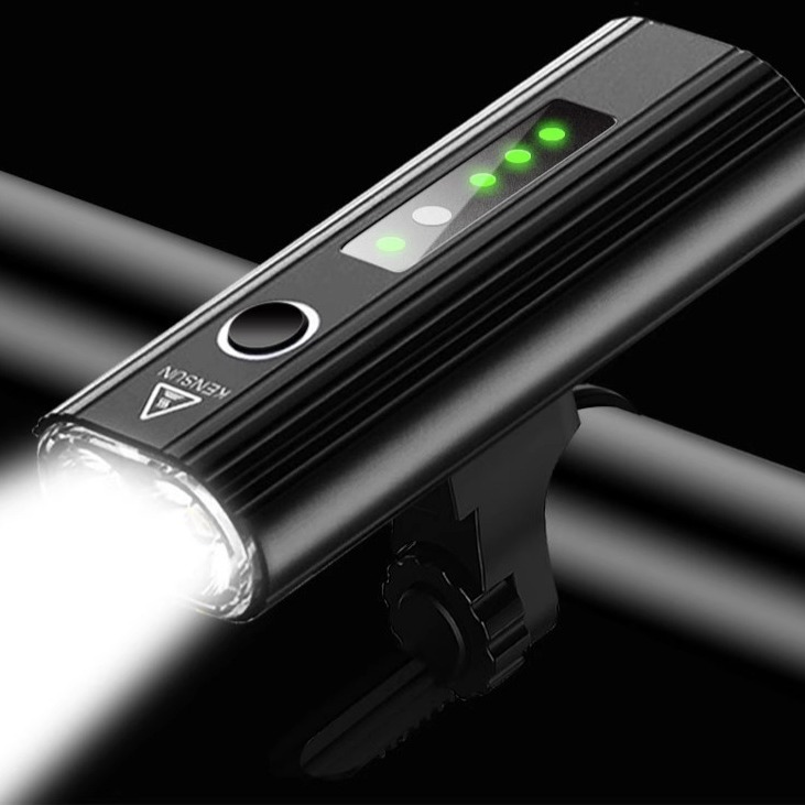 自行车灯前灯单车山地车车灯夜骑骑行装备配件充电强光夜间手电筒