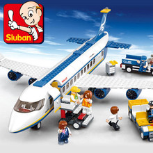 小鲁班积木0366空中巴士航天飞机模型男孩益智拼装玩具礼物跨境