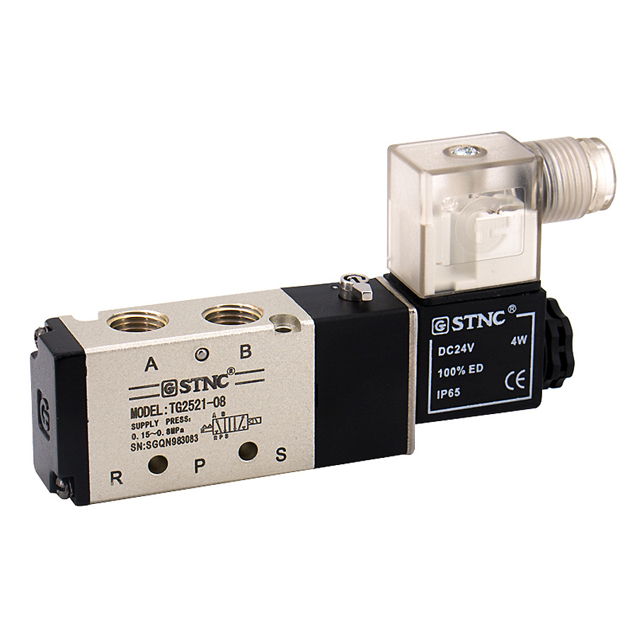 stnc天工电磁阀tg2541单电控气动缸换向阀tg2521/tg2531/tg2511