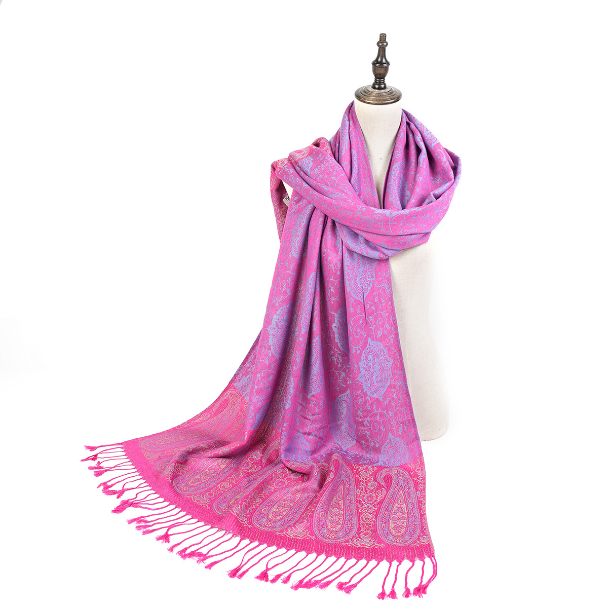 Office Air-Conditioned Room Must-Have Fashion All-Match Jacquard Tassel Scarf Long Scarf Wholesale Factory Direct Sales