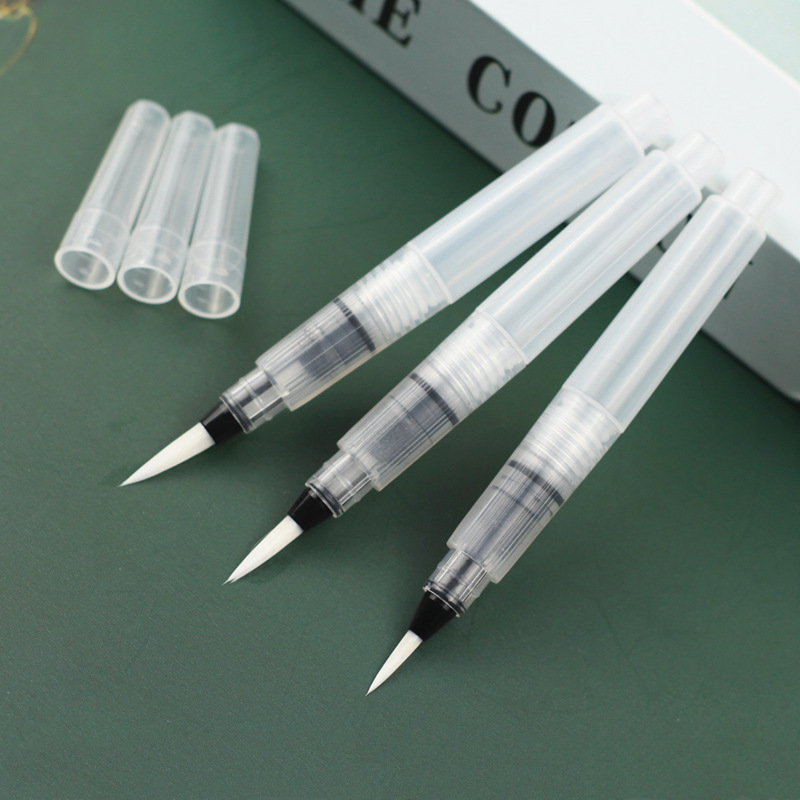 储水笔水写笔水彩笔自来水笔勾线固体水彩画用笔勾线水溶彩铅画笔