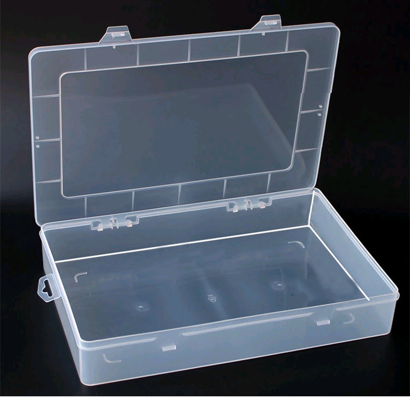 pp透明a4纸收纳包装盒长方形塑料盒电子零件包装学生档案文件盒子