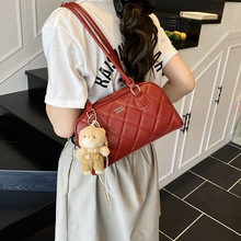 菱格包包女式2025新款潮流行时尚百搭高级感手拎包通勤单肩腋下包