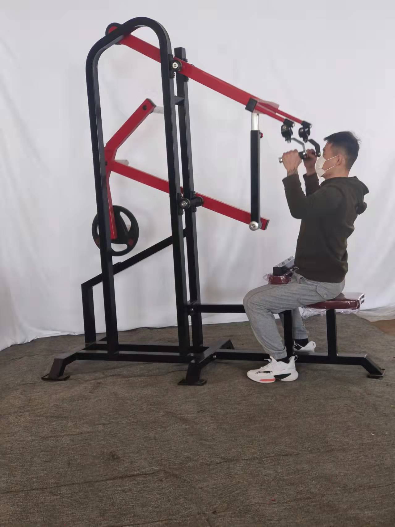 健身房商用高位下拉训练器挂片式综合力量训练器材高拉背训练器