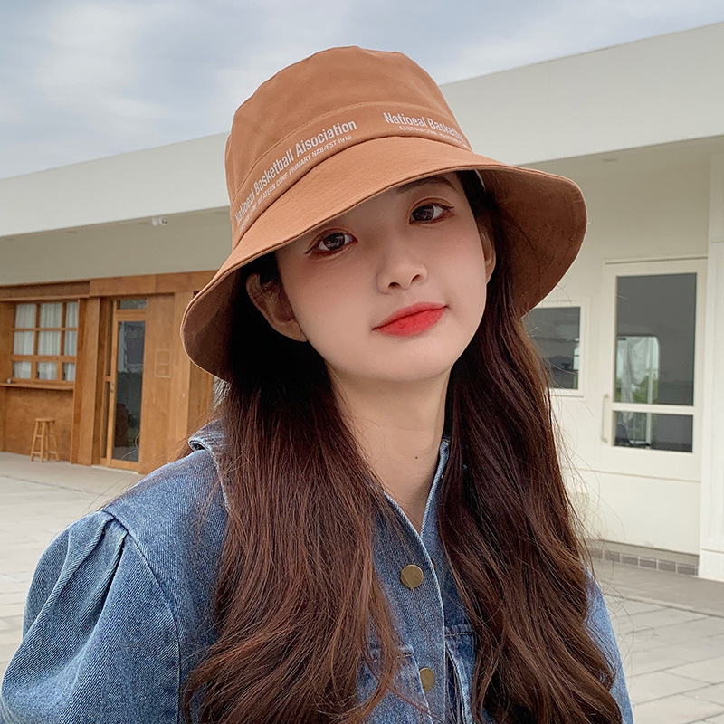 Hat Female Summer Korean Fashion Bucket Hat Female Spring and Autumn round Face Look Small Foreign Style Fashion Sun-Proof Sun Protection Hat Wholesale