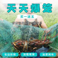 2到25米虾笼捕虾网大框自动折叠抓河虾小龙虾鱼网笼捕鱼笼子地网