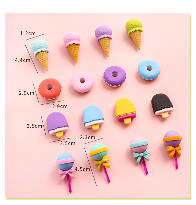 Kawaii Yummy Dessert Erasers Set 4Pcs Kawaii Yummy Dessert Erasers Set 4Pcs