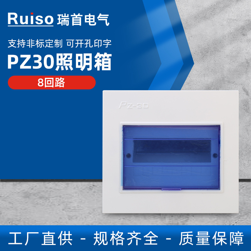 PZ30照明箱 8回路户内强电控制箱 家用回路盒 暗装大型开关配电箱