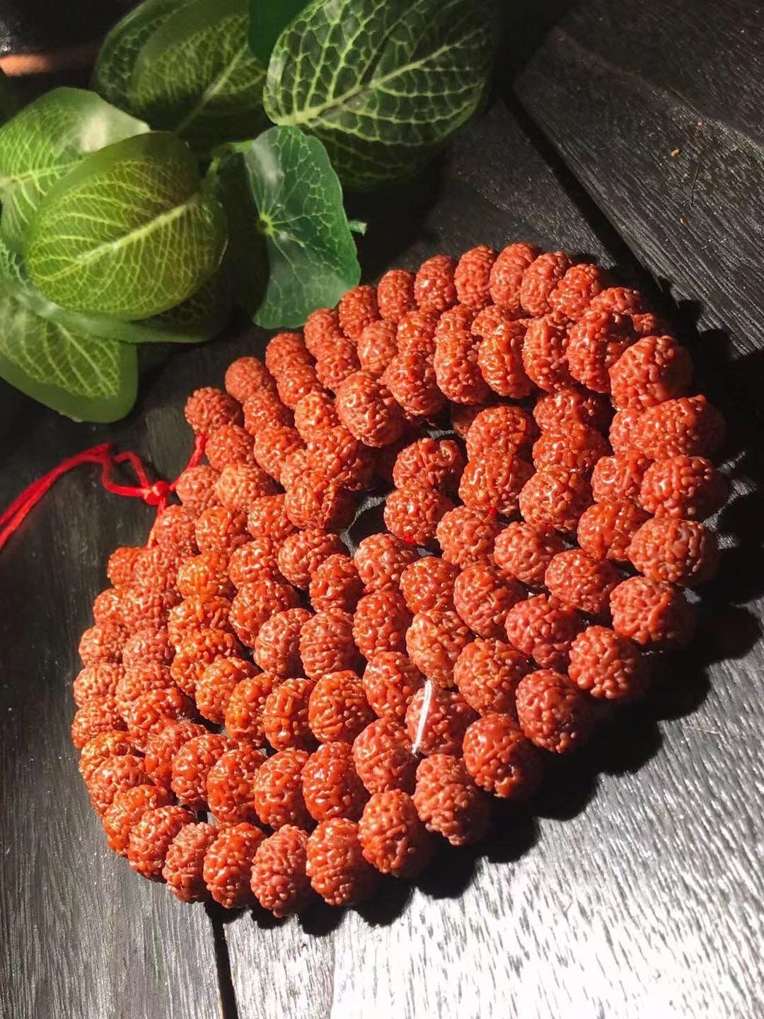 金刚菩提子手串108颗九瓣矮桩树王飞碟菩提原籽手串文玩珠子手链