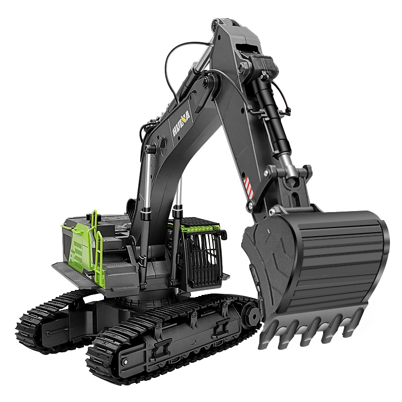 Huina 593 Screw Drive Infinite Rotating Alloy Excavator 1:14 Engineering Vehicle Commercial Amusement Modification Toy