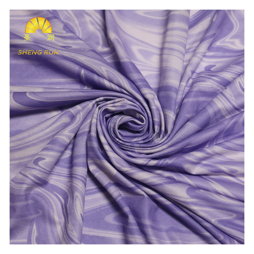 涤纶布料数码印花厂家专业热转移印花秋冬时装面料热升华印