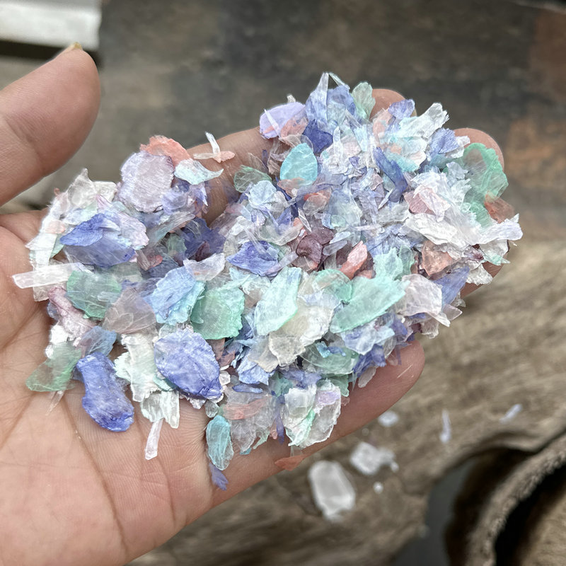 云母岩片 天然贝壳镜贝虾片碎片 指甲亮片 美甲饰品 diy材料配件