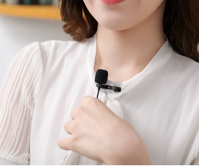 领夹式麦克风手机直播吃播话筒小蜜蜂会议采访相机摄像机vlog录音
