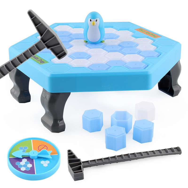 Knock Ice Cube to Save Little Penguin Ice Breaking Logic Toy TikTok Children Smash Puzzle Thinking Training Parent-Child Game