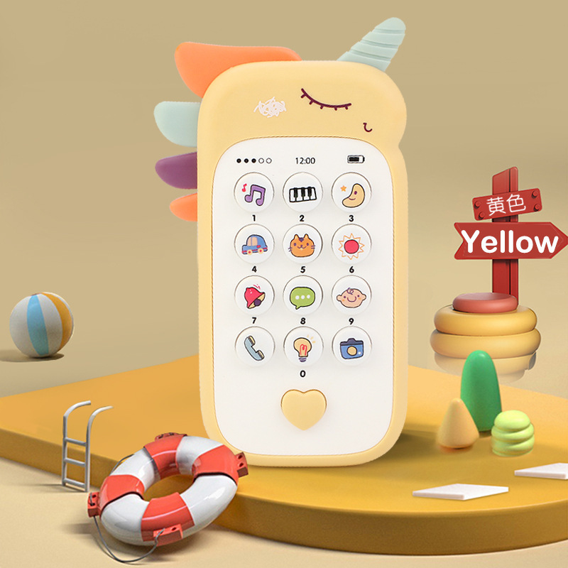 Unicorn Children's Mobile Phone Toy Baby Toy Baby Music Early Education Educational Phone Children Simulation Telephone