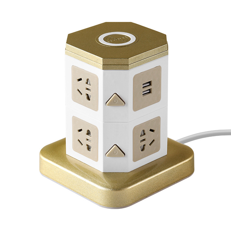 Cube Socket Vertical Socket with USB Wireless Charger Function Power Strip Power Strip Panel Porous Patch Board Porous