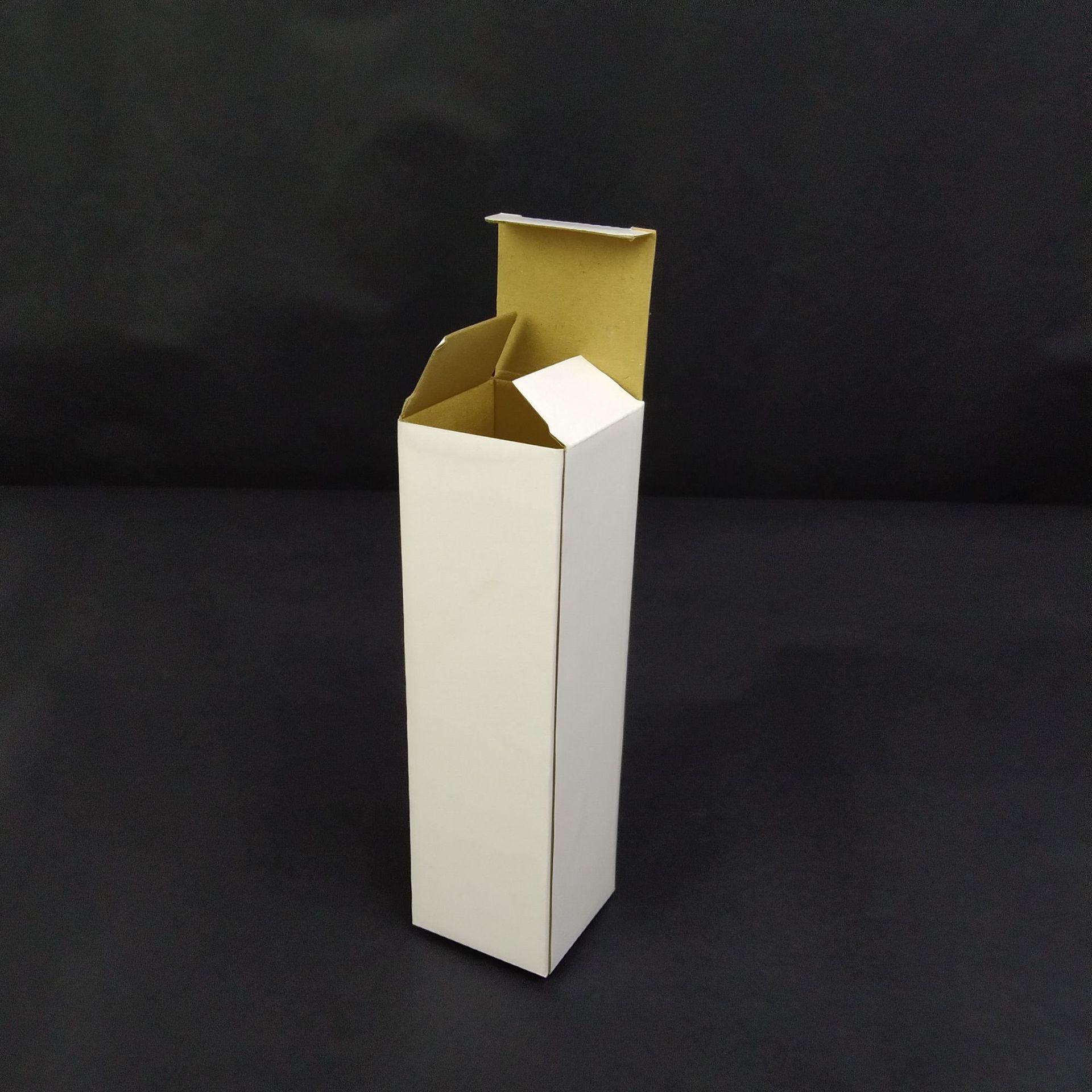 白色纸盒3层e瓦楞高款正方形包装小内盒翻盖扣底小盒牛皮纸色坑盒