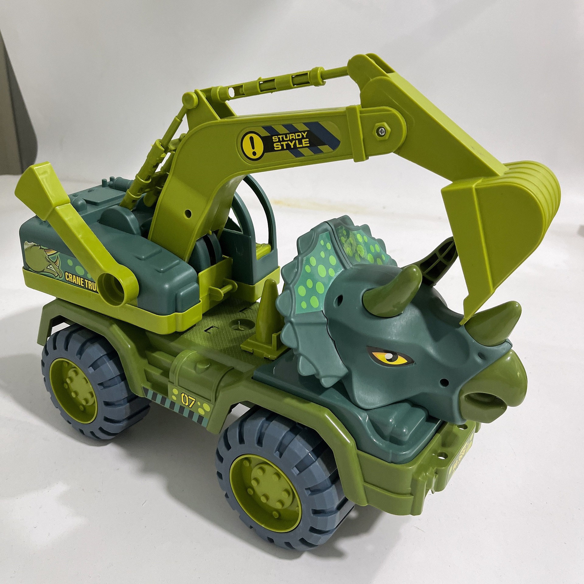 大号恐龙工程车儿童玩具车男孩霸王龙挖掘机滑行汽车耐摔玩具