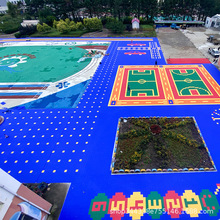 幼稚园室外操场铺地塑料板厂家供应篮球场用悬浮式拼装运动地板