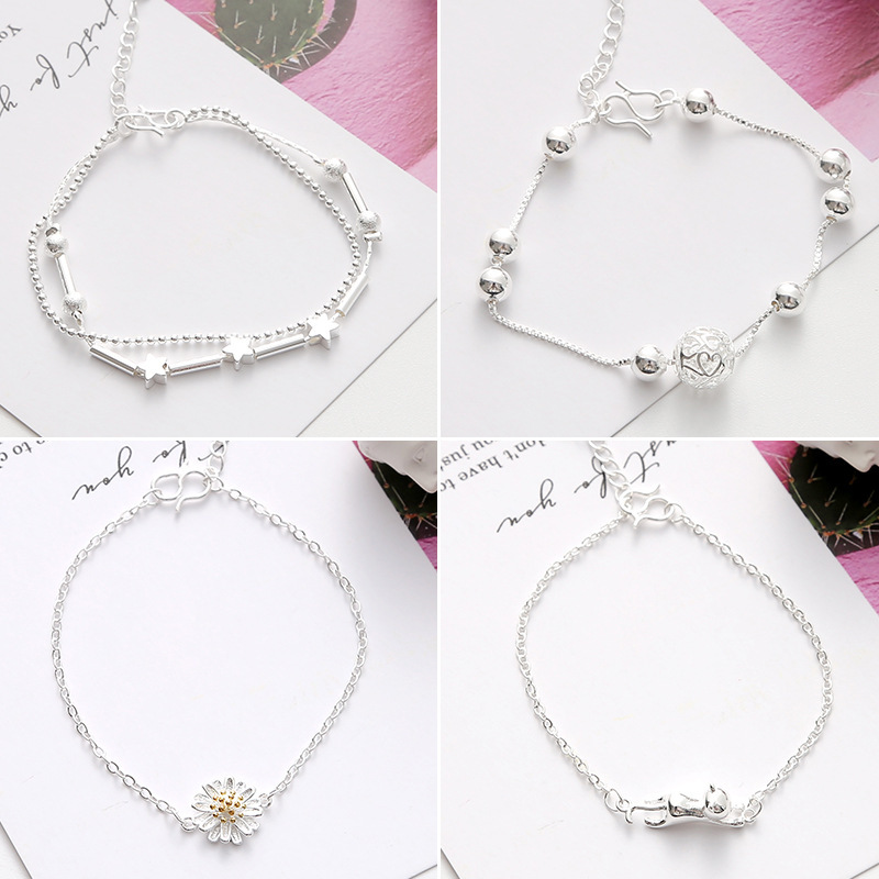 手链女韩版简约个性清新转运珠银铃铛森系闺蜜学生手链生日礼物
