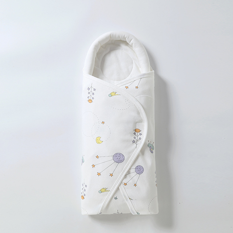 Newborn Baby Swaddling Quilt Double Pure Cotton Spring, Autumn and Winter Warp Quilt Newborn Baby Windproof Wrapping Blanket Comforter Thin Sleeping Bag