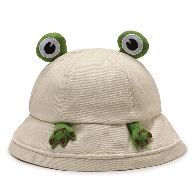 New Cute Cartoon Frog Hat Female Spring and Summer Korean Fisherman Hat Student Sun Protection Sun Hat Basin Hat Fashion