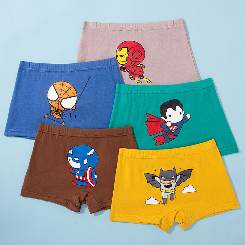 儿童内裤男童平角裤可爱卡通内裤男童婴小中大童男孩四角短裤
