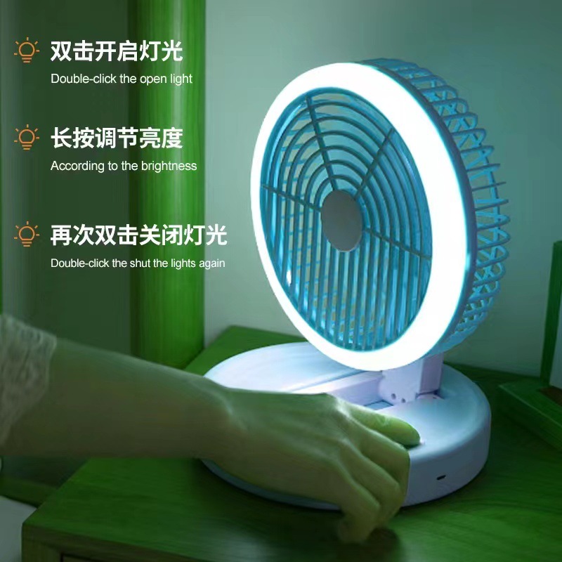 New Office Desk Surface Panel Fan Strong Wind Home Desktop Portable with Student Dormitory USB Hanging Small Electric Fan