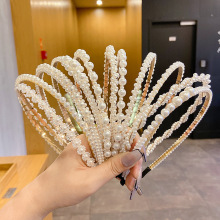 法式珍珠发箍女高级感气质外出百搭头箍可爱仙女压发发捆发卡头饰