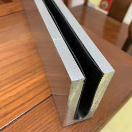 楼梯玻璃扶手栏板阳台走廊地面卡槽扶手玻璃栏杆铝型材地槽钢板槽